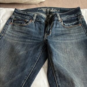 American Eagle Blue Jeans skinny stretch soft great w high boots or flats